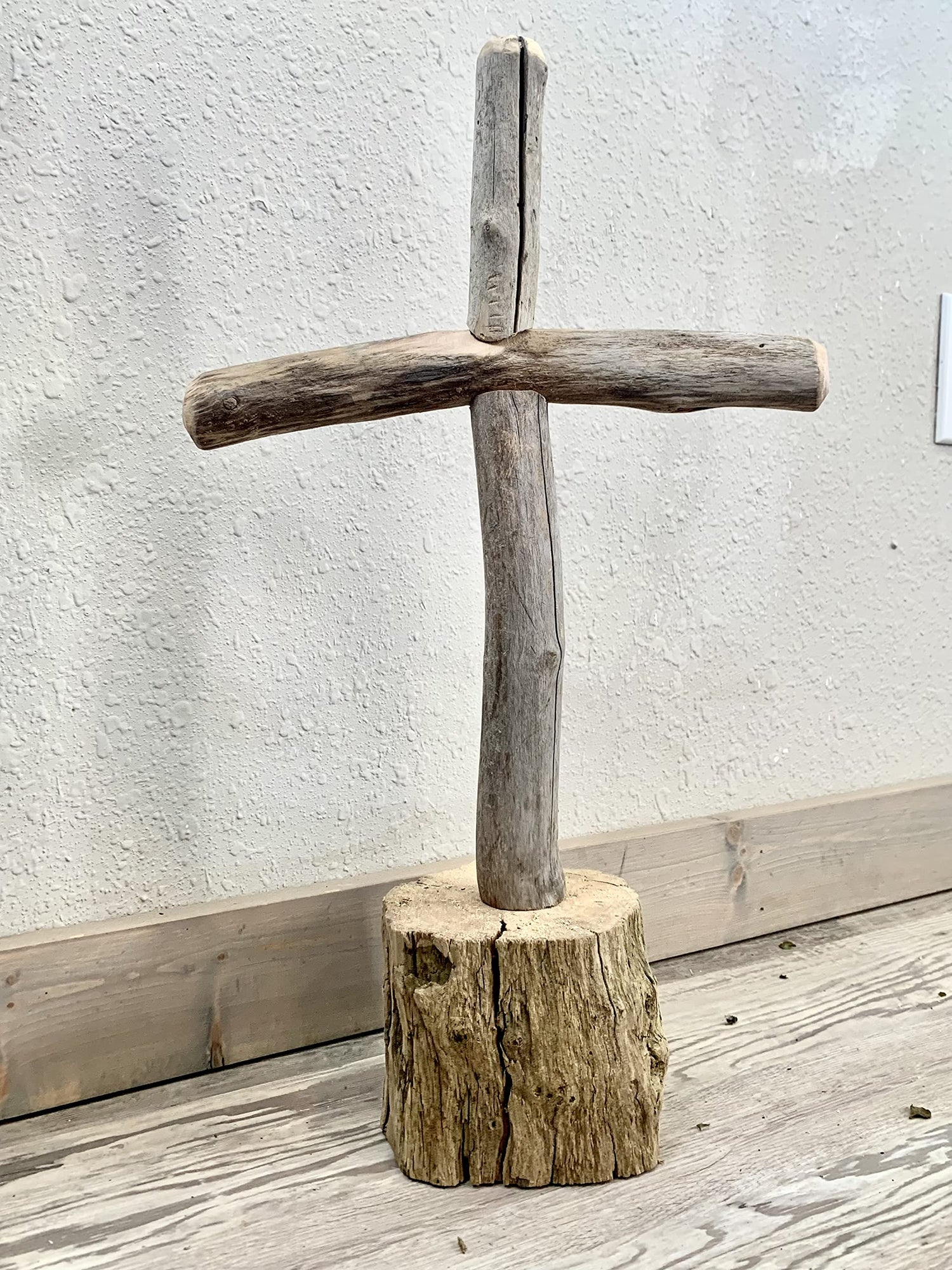 Old Rugged Cross - Handmade Driftwood Cross, 20 Inches Tall